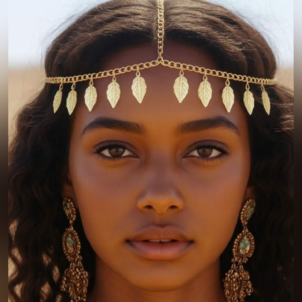 Boho Leaf Chain Headpiece